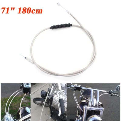 Motorcycle 71" 180cm Clutch Cable Wire Steel fit for Harley Sportster 883 1200 - Изображение 1 из 4