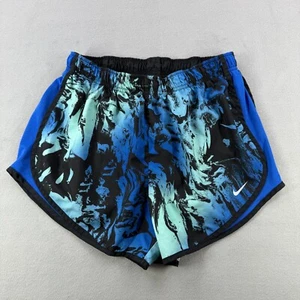 Nike Shorts Womens Large Blue Marble Print Dri-Fit Tempo 3" Running Brief Lined - Picture 1 of 16