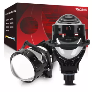 2STK. 3 Zoll Bi LED Projektor Scheinwerfer Kit 5000K Weiß Abblend- und Fernlicht - Bild 1 von 24