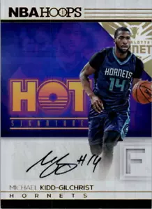 2016-17 Hoops Hot Signatures #17 Michael Kidd-Gilchrist Auto HORNETS - QUASI NUOVO-MT - Foto 1 di 2