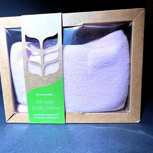 New open box, Lavender scented Heat Pad Fleece Pillow 18" L x 6" W Microwaveable - Picture 1 of 6