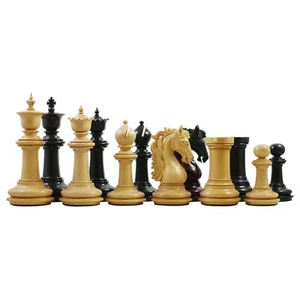 Danum Series 4.4" Premium Staunton Chess Set in Ebony and Boxwood - Picture 1 of 24
