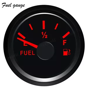 52mm Fuel Gas Level Gauge 0-90 ohms 9-32VDC for Car Truck Marine Black USA STOCK - Foto 1 di 8