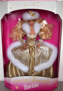 Barbie rubia vintage Playline Collector 1995 edición especial fantasía de invierno - Imagen 1 de 4