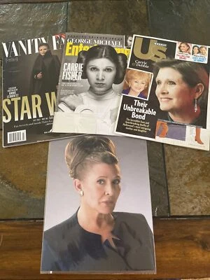 Star Wars Carrie Fisher Lot Magazines Vanity Fair US Weekly Entertainment Weekly - Image 1 of 4