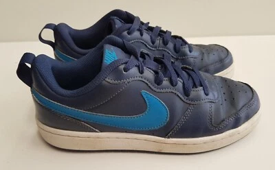 Nike Court Borough Low 2 Shoes Kids Size US 5 Y Blue White Lace Up BQ5448-403 - image 1 of 4