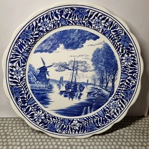 Vintage Boch Delft Charger/Wall Plate. 34.5cm Diameter - Picture 1 of 8