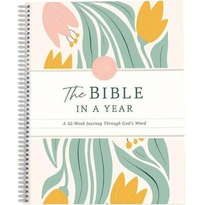 The Bible In A Year: A 52-Week Journey Through God's Word Spiral Study Guide New - Image 1 of 4