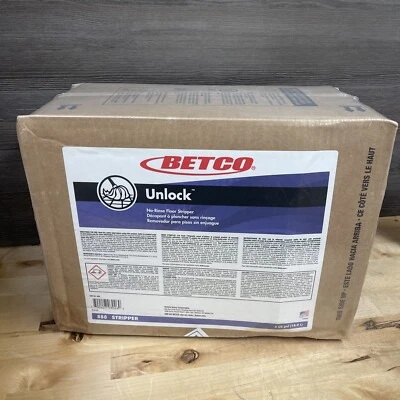 Betco Unlock No-Rinse Floor Stripper Liquid 5 Gallon New