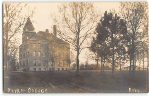 Foto postal vintage RPPC PARKER COLLEGE Winnebago, Minnesota años 1910 - Imagen 1 de 2