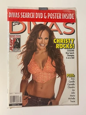 WWE Divas Magazine – February 2005 (Christy Hemme, Sealed w/ DVD & Poster) - wwf - Image 1 of 2