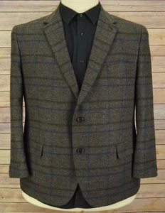 Mens Marks and Spencer grey check blazer 48 short nova fides wool jacket tweed - Picture 1 of 18