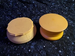 2 Schmuckgläser Vintage/Antik Elfenbein/Zelluloid - Bild 1 von 2