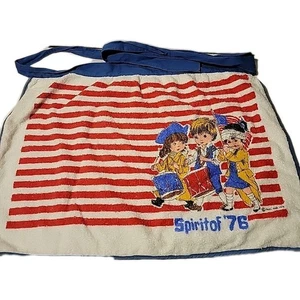 1974 Vintage Spirit of ‘76 Terry Cloth Apron Bicentennial Patriotic July 4th - Picture 1 of 4