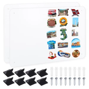 17.5x11.5" Magnetic Board,2pcs Magnet Board Magnetic Wall Bulletin Board,White - Picture 1 of 7