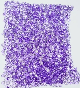 Lote de 1000 piezas de piedras preciosas sueltas de tanzanita natural 1,5 mm/29,20 quilates gema certificada G58 - Imagen 1 de 8