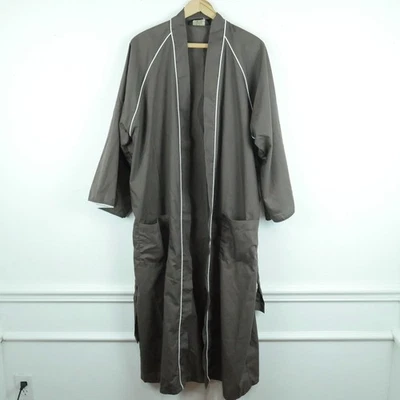 Bata de Colección Años 80 Para Hombre Marrón Normcore Abuelo Papá Ropa de Salón Retro Delgada Disfraz Foto 1 de 4