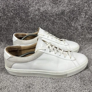 KOIO Shoes Mens 15 Capri Low Top White Gray Leather Suede Lace Up Sneakers - Picture 1 of 10