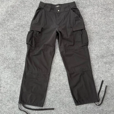 511 Tactical Men's Black Cargo Pants Size Medium Short Ripstop TDU Relaxed Fit - Image 1 of 4