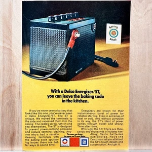Delco Energizer/ST 1972 batería automotriz anuncio impreso vintage General Motor - Imagen 1 de 3