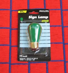 Christmas S14 Mardi Gras GREEN sign 11S14 outdoor 11w string LIGHT BULB 7¢* ship - Picture 1 of 1