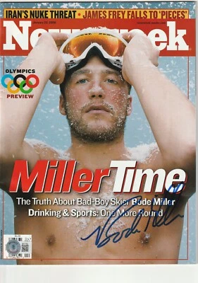 BODE MILLER Signed 1/23/06 NEWSWEEK Magazine Beckett BAS (NO Label) - Image 1 of 2