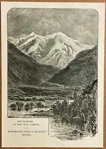 1890 Antique Plate Engraving ~ The Grampians As Seen From Aviemore ~ Scotland - Picture 1 of 1