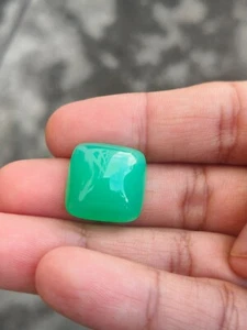 19.97 ct A BEAUTIFUL CHRYSOPRASE WITH EXCELLENT SUGAR LOUPE CUSHION !! - Picture 1 of 6