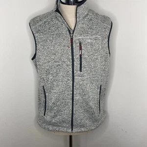 Orvis Herren Weste L grau Vlies Reißverschluss Taschen Jacke Mantel Angeln Jagd Wandern - Bild 1 von 10