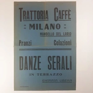 Manifesto poster pubblicitario Trattoria Caffè Milano - Mandello del Lario - Picture 1 of 1