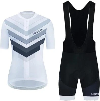 (Vendedor de EE. UU.) Conjunto de camisa de bicicleta de manga corta para mujer + juego de babero Foto 1 de 4