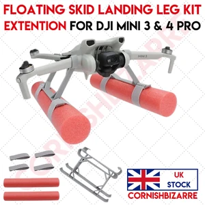 DJI MINI 4 PRO & 3 PRO FLOATING LANDING GEAR LEGS FLOAT FEET HEIGHT EXTEND RISER - Picture 1 of 8