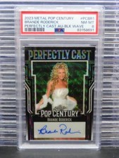 2023 Leaf Metal Pop Century Brande Roderick Black Wave Auto Autograph #1/6 PSA 8