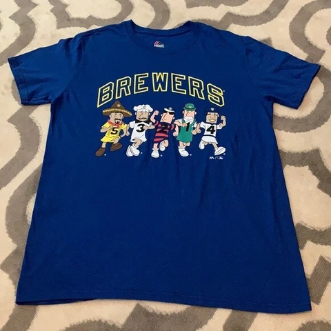 Milwaukee Brewers Racing Sausage Graphic Royal Blue Shirt Men Women KV11872 Cover