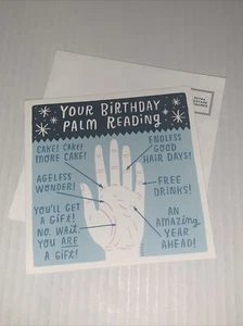 Hallmark Studio Ink/Good Mail Birthday Card: Palm Reading Future Is Looking Good - Picture 1 of 7