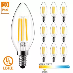 BRIMAX E14 LED Dimmbar C35 Glühbirne Warmweiß Glass Kerze Filament leuchtmittel - Bild 1 von 14