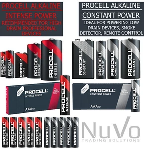 DURACELL PROCELL CONSTANT & INTENSE INDUSTRIAL AA & AAA ALKALINE BATTERIES - Picture 1 of 1