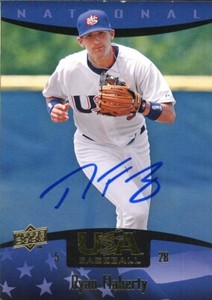 2008 Upper Deck USA RYAN FLAHERTY Signed Card autograph AUTO VANDERBILT ORIOLES