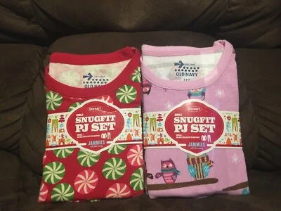 OLD NAVY-Girls Snug fit PJ set-Jammies all the way-2 new sets-Size-Small-BNWT'S - Image 1 of 2