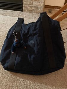 KIPLING large shoulder bag, navy blue