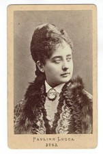CDV Photo Woman Pauline Lucca Austrian Soprano Singer Opera  (8987)