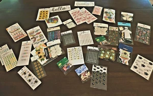 Lot Over 35 Items Assorted Scrapbook Stickers Accessories Craft Items Over $100 - Imagen 1 de 6
