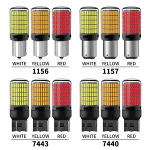 2X 1156 1157 LED Blanco Ámbar Rojo DRL Indicador de señal de giro Bombillas de luz de estacionamiento - Imagen 1 de 15