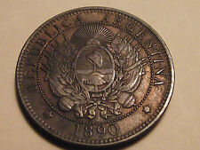 #3385 Argentina: 2 Centavos 1890