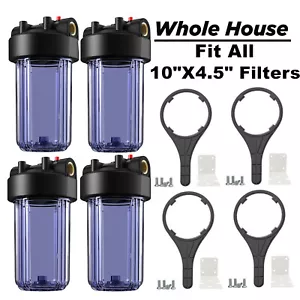 Alloggiamento filtro acqua SimPure 10 pollici trasparente per tutta la casa 4,5" x 10" per casa e camper - Foto 1 di 21