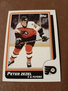 1986-87 PETER ZEZEL TOPPS NHL HOCKEY CARD #190 PHILADELPHIA FLYERS - Picture 1 of 2