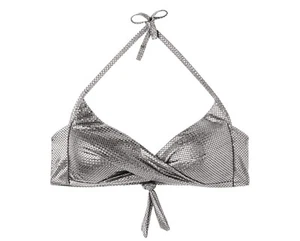 Calzedonia Audry Triangel Bikini Oberteil Top Silber Gr. 80A/75B/70C - Bild 1 von 1