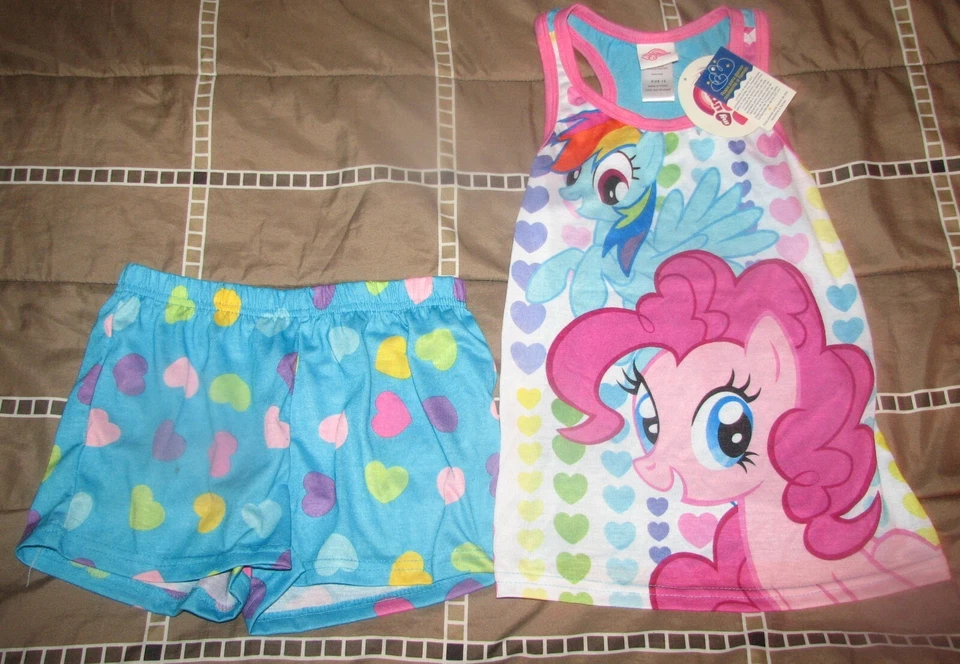 My Little Pony Girls Size 10 Pajamas Summer Tank Top shirt & shorts bottoms NEW - Image 1 of 1