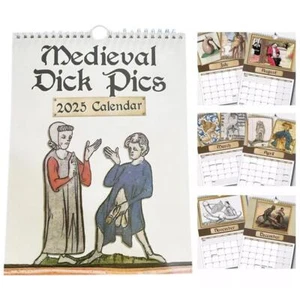 Medieval Dick Pics 2025 Calendar, Strange Medieval Dick Wall Calendar❀ - Picture 1 of 12