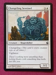 Magic The Gathering MORNINGTIDE CHANGELING CENTINEL tarjeta blanca Magic The Gathering - Imagen 1 de 2